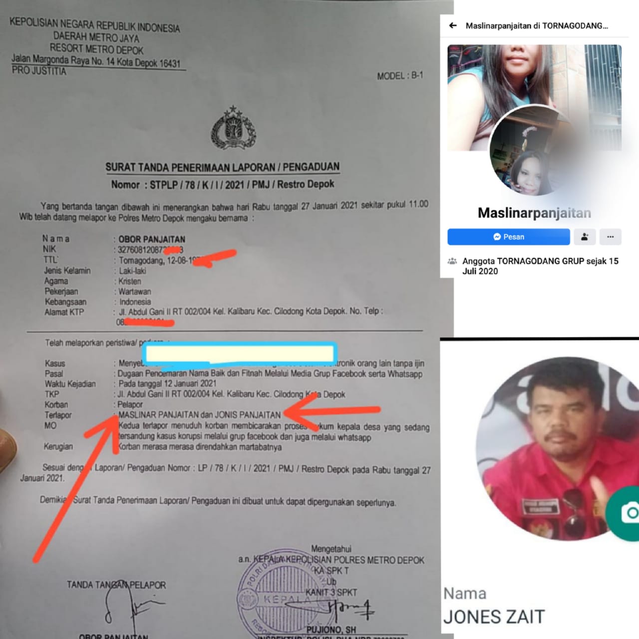 Oknum Guru Olahraga Dan Saudara Perempuan Kades Tornagodang Dilapor Ke Polisi Terkait Pasal 27 Ayat 3 Uu Ite Transparansi Indonesia