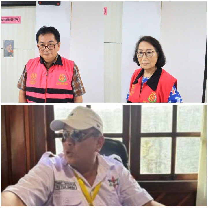 dua mantan pejabat Unsrat tersangkut kasus korupsi, foto insert ketua LSM AMTI,tommy Turangan, (foto istimewa)