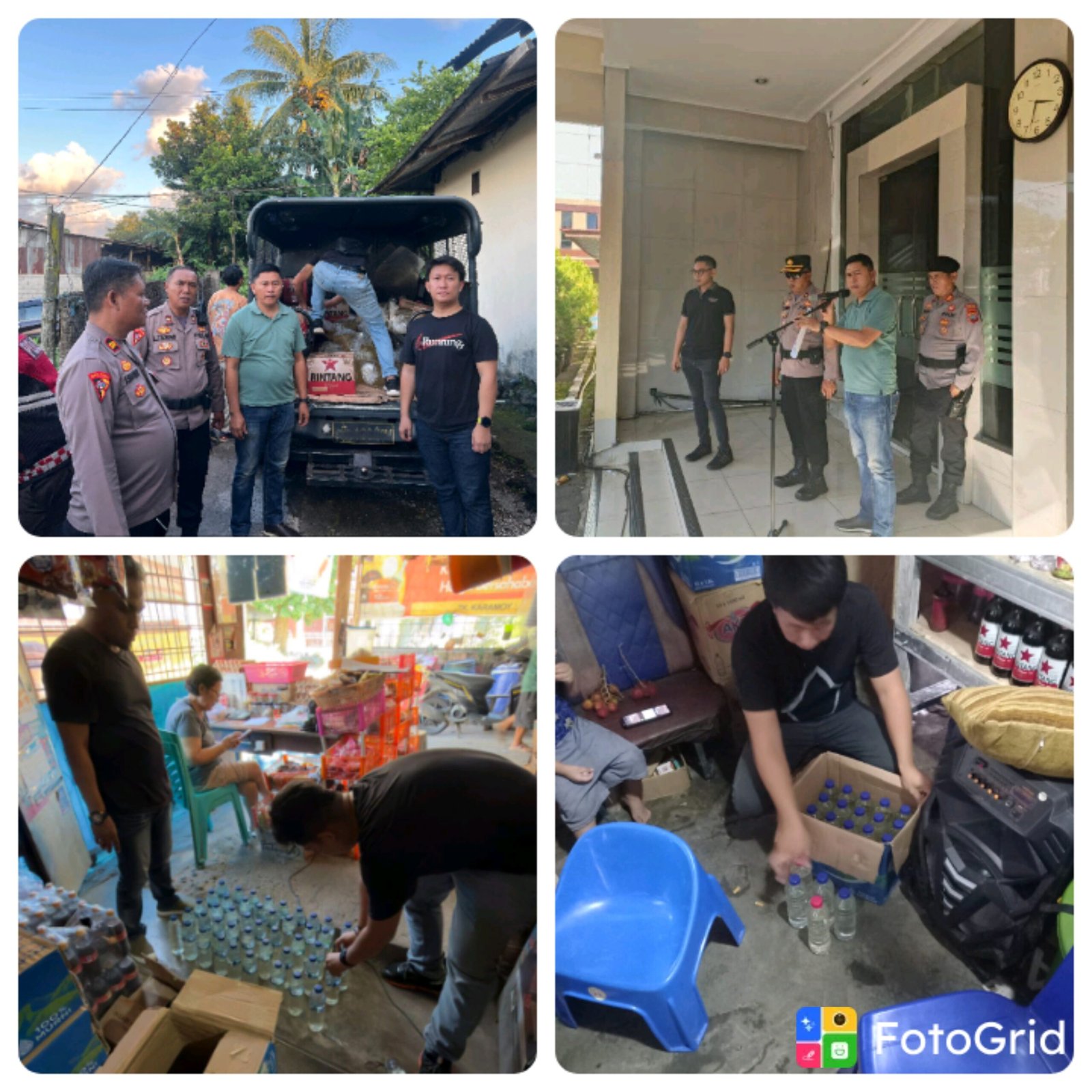 Satres narkoba polres manado sikat miras ilegal,(foto istimewa)