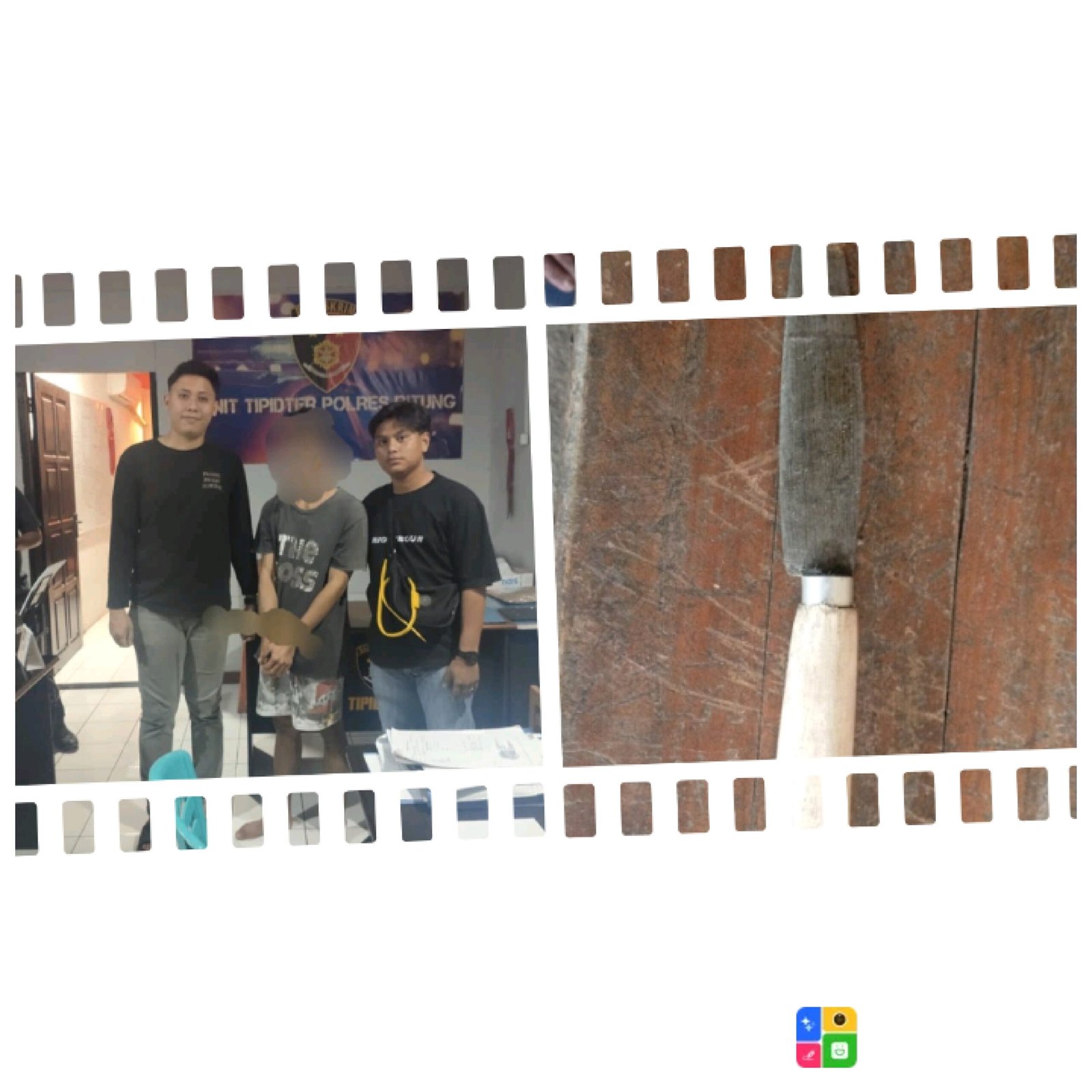 Pelaku dan barang bukti diamankan pihak Polsek lembe, (foto istimewa)