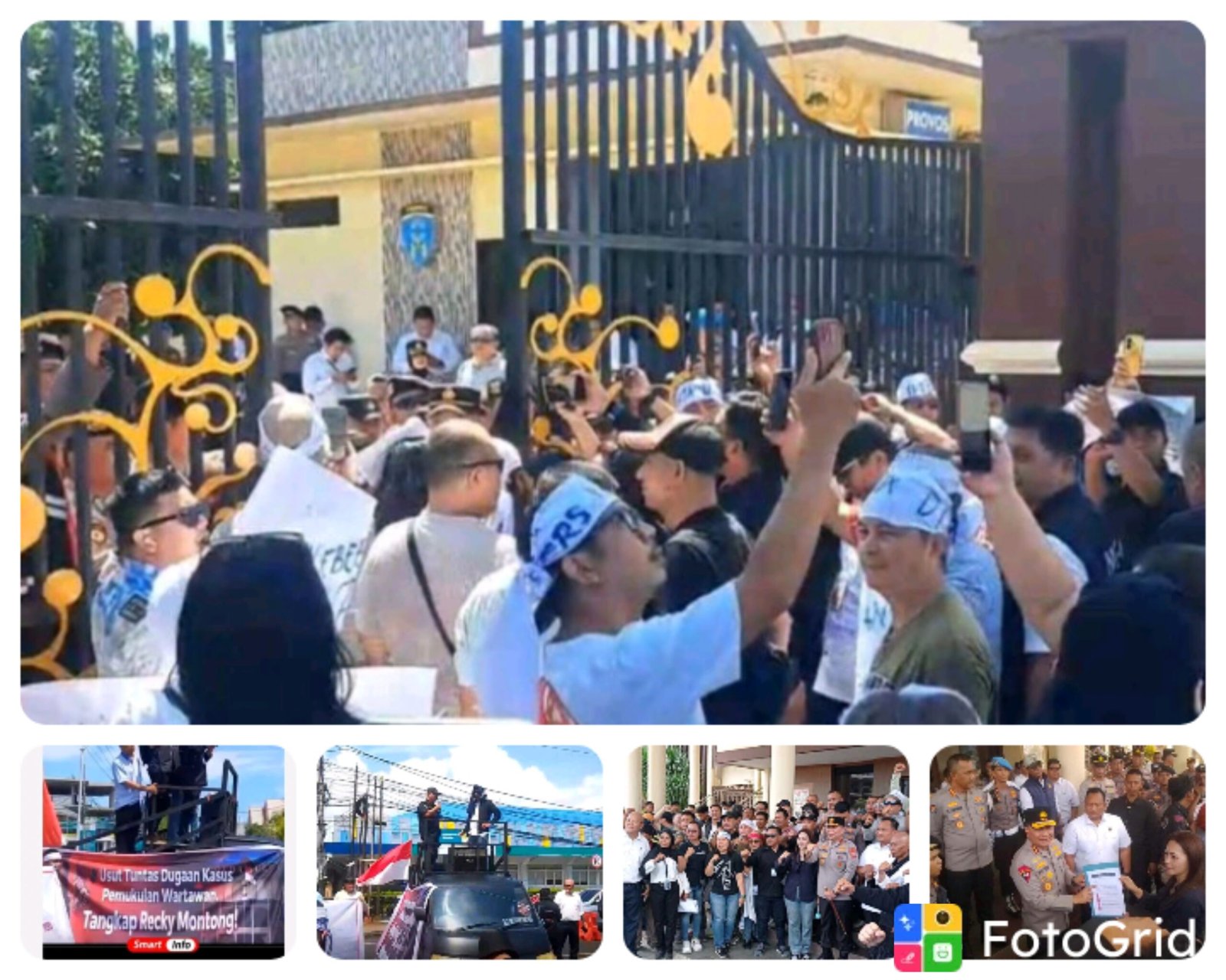 Kala itu saat demo berlangsung para awak media, (foto istimewa)
