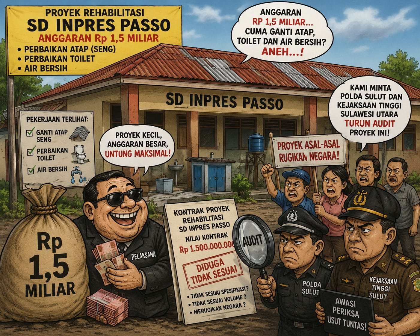 Foto karikatur.