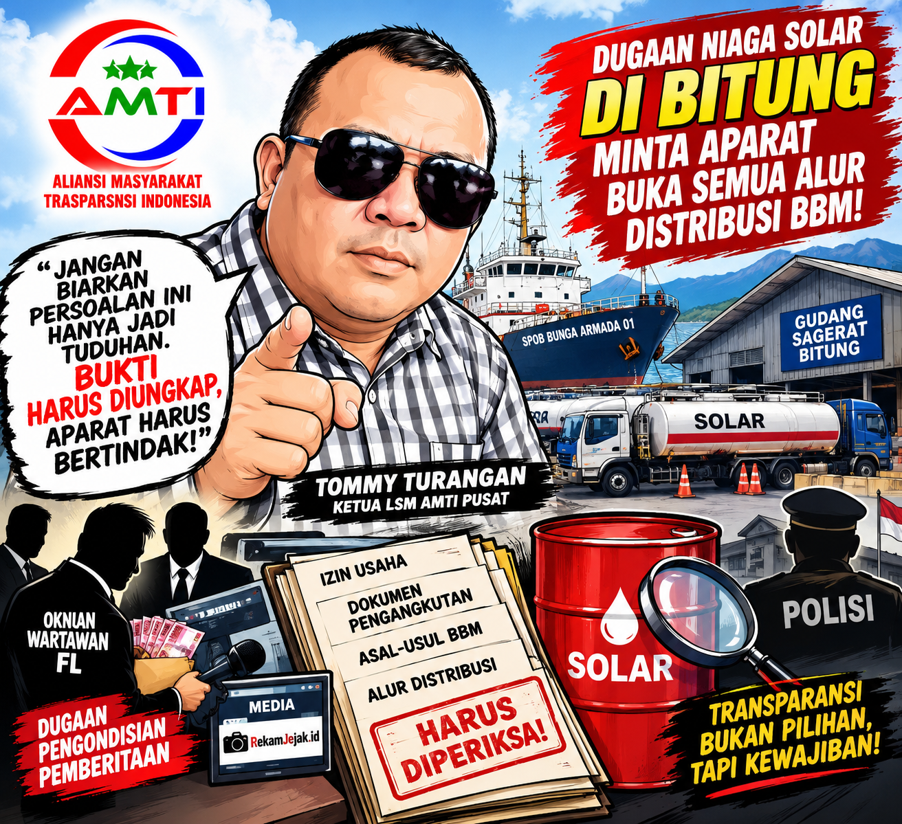Foto karikatur